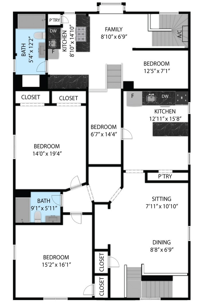 Second Floor floorplan for 540 John Wesley Dobbs Ave NE