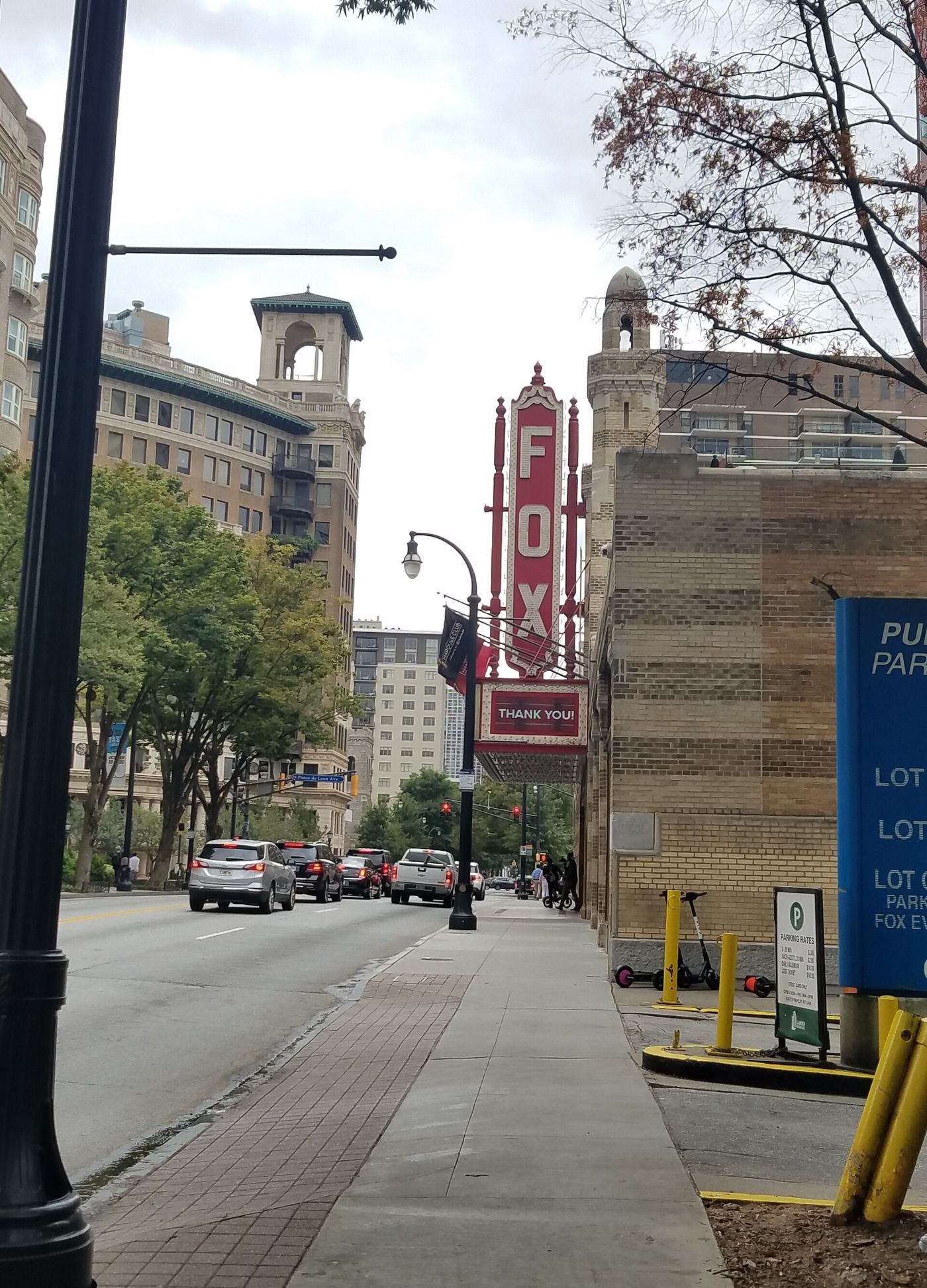 The Fox Theatre marquee on Peachtree Street