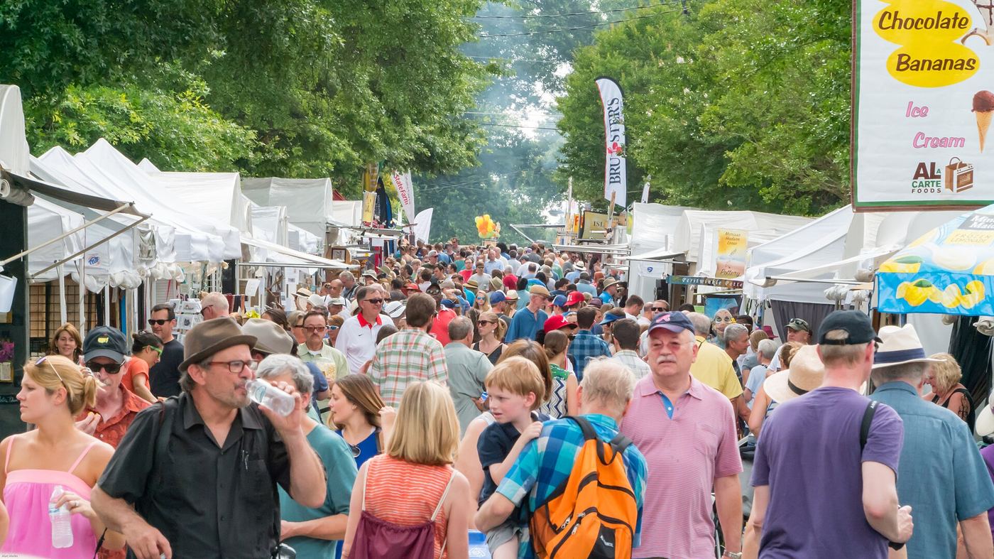 Crowds at Virginia-Highland Summerfest, the neighborhood's signature annual festival