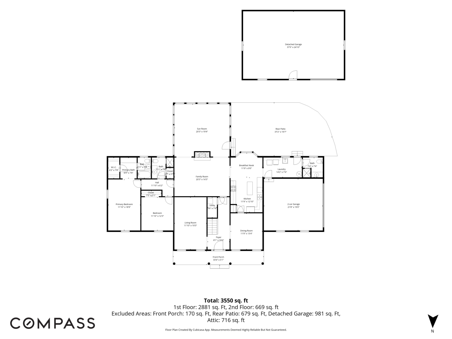 Main Residence — First Floor floorplan for 961 Birdie Road