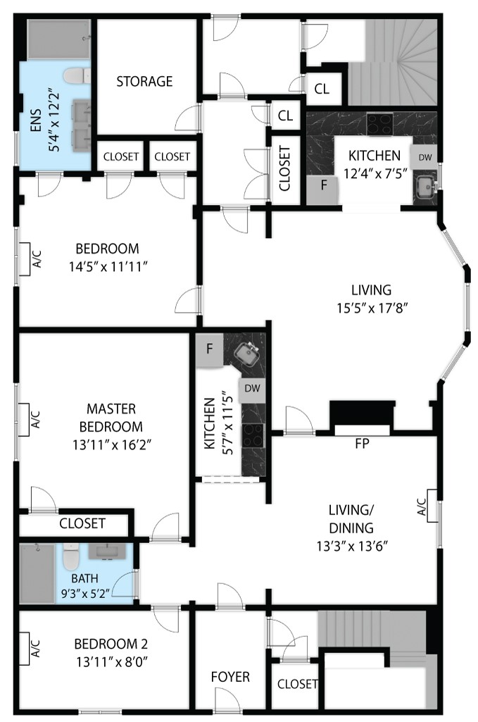 Main Level floorplan for 540 John Wesley Dobbs Ave NE